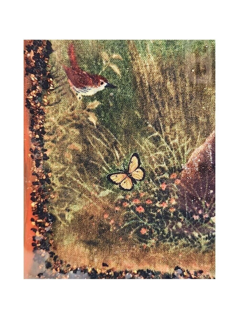 Dog Bird Ceramic Resin Glass Coaster Tiles Set Of 2 - Picture 6 of 15